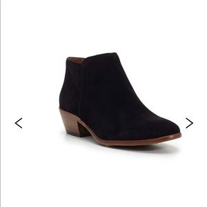 Sam Edelman petty ankle boots suede black 8 VGUC
